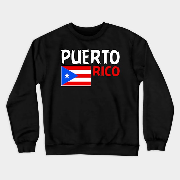 Puerto Rico, Cool Puerto Rican Flag, Puerto Rico Love Crewneck Sweatshirt by Jakavonis